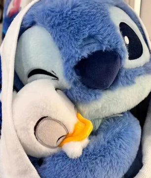 Lusy Store LLC Stitch Lilo Plush Doll with Duck – Cute Stuffed Toy 12"/18" – Kawaii Gift & Decoration – Lusy Store Plush