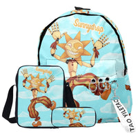 Trendy Popular Funny sundrop fnaf 3D Print 3pcs/Set pupil School Bags Laptop Daypack Backpack Inclined shoulder bag Pencil Case Lusy Store