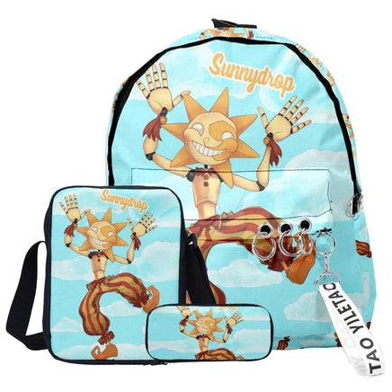 Trendy Popular Funny sundrop fnaf 3D Print 3pcs/Set pupil School Bags Laptop Daypack Backpack Inclined shoulder bag Pencil Case Lusy Store