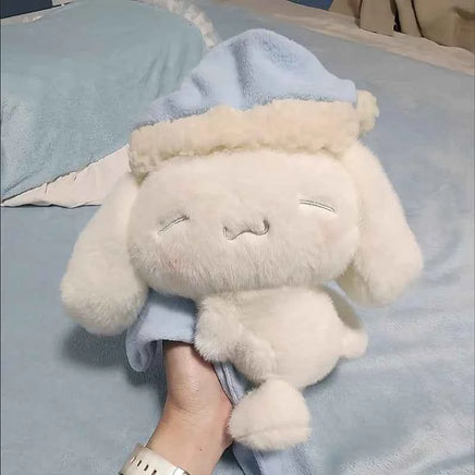 Sleeping Cinnamoroll Plush Doll Toy Cute Puppy Children Soothing Sleep Companion Doll Body Pillow Room Sofa Decoration Gift