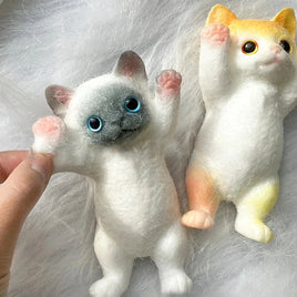 Squishy Cute Flocking Cat Stress Relief Toy, Extra Large Sensory Fidget Toys for Kids Adults Anxiety Relaxation, Squeeze Gift Lusy Store