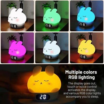 Cute Duck Shaped Silicone Lamp with USB Charging Adjustable Light Timer LED Colorful Night Light for Sleeping