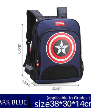 Lusy Store Spiderman Backpack Children Schoolbags Superhero Captain America Backpacks Boy B108 