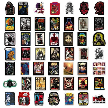 Lusy Store 100Pc Star Wars Stickers Laptop Motorcycle Phone Car Suitcase Decals DIY Waterproof Sticker for Children Toy 