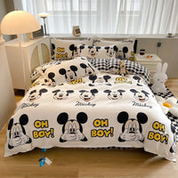Disneys Cartoon Bed Sheets Set Stichs Mickeys Bedding Set Toys Story Duvet Cover Pillowcase Donalds Bed Sets Queen King Size 3