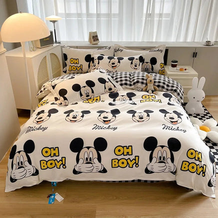 Disneys Cartoon Bed Sheets Set Stichs Mickeys Bedding Set Toys Story Duvet Cover Pillowcase Donalds Bed Sets Queen King Size 3