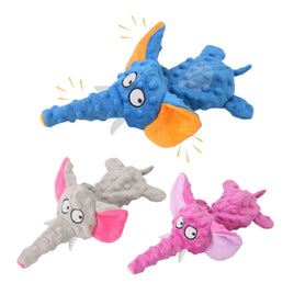 Small Plush Raw Dog Toys Squeak Elephant Shell Durable Toy Dogs Chew Interactive Indestructible Dog Sound Toy Puppy Pet Supplies