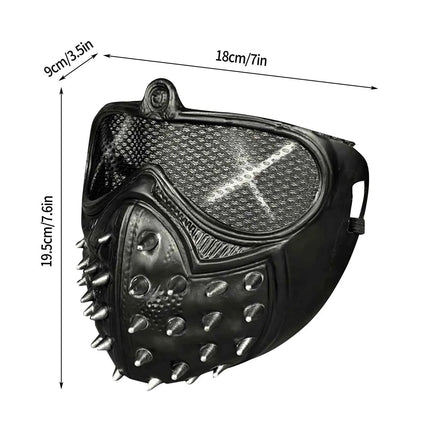 Punk Mask Halloween Dress Up Demonmask Rivetgrim Reapermask Cool Mask wrench Cosplay Halloween Costumes
