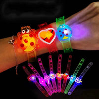 12Pcs Cute Glow Bracelet Toy Kindergarten Prizes Kids Birthday Party Favor Package Pinata Fillers The Perfect GiftFor Kids