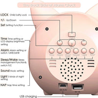 Trending Alarm Clock for Kids Bedroom Children Sleep Training Clock for Toddlers Wake Up Clock Night Lights for Gifts Pink Lusy Store