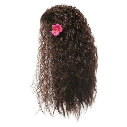 Girl Princess Elsa Anna Wig Kid Halloween Party Carnival Disguised Belle Wednesday Mermaid Rapunzel Aurora Snow White Ariel Hair Moana