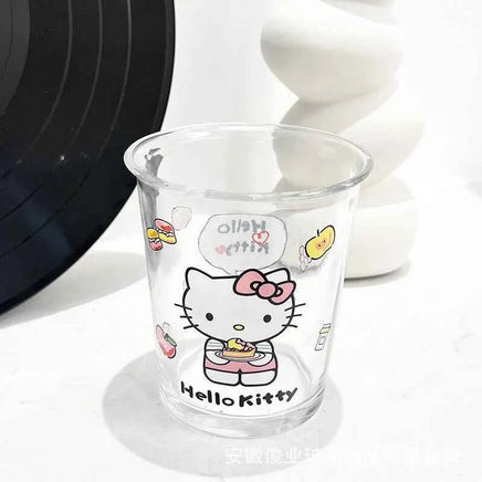 Sanrio water cup cartoon Hello kitty Cinnamoroll My melody cute anime glass cup high temperature resistant coffee cup home gift Hello kitty