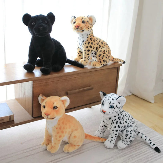Lusy Store LLC Simulation Snow Leopard Cheetah Plush Toy 23cm Stuffed Soft Forest Animal Lion Doll Gift Plush