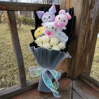 Lusy Store LLC Graduation Bouquet Kuromi My Melody Hello Kitty Cinnamoroll Plush Gift Bouquet