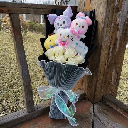 Lusy Store LLC Graduation Bouquet Kuromi My Melody Hello Kitty Cinnamoroll Plush Gift Bouquet