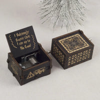 Lusy Store LLC 4 Style Harries Music Box Wooden Hand-cranked Retro Potters Children's Birthday Gift Surprise Gift for Couples Box