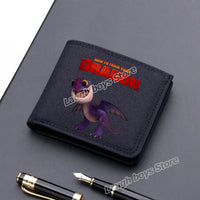 Toothless Canvas Wallet Men Short Folding Purse How To Train Your Dragons Cartoon Card Holder Coin Case Fashion Pocketbook Gift Lusy Store