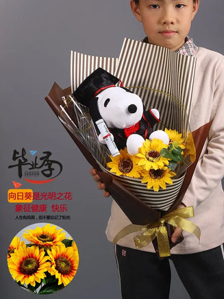 Snoopy Plush Bouquet Cute Doll Flower Puppy Graduation Gift