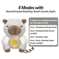 Elephant Plush Toy – Soothing Breathing Companion – Music & Light – Lusy Store White Capybara 10"-13"