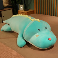 Dinosaur Stuffed Toy - Soft Plush Pillow - 31.5in - Lusy Store Blue 31.5"