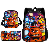 Cartoon Five Night At Freddy Child School Backpack With Shoulder Bag Pencil Bags School Bags for Boys Girls Best Gift XHOO4-TZ-145-A5