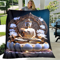 Buddha Sakyamuni Buddhism Faith Religion Soft Plush Blanket, Flannel Blanket Throw Blanket for Living Room Bedroom Bed Sofa Pray 5