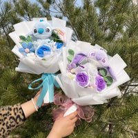 Lusy Store LLC Stitch Plush Bouquet Stuffed Super Soft Kids Doll Christmas Birthday Valentine Graduation Gifts Bouquet