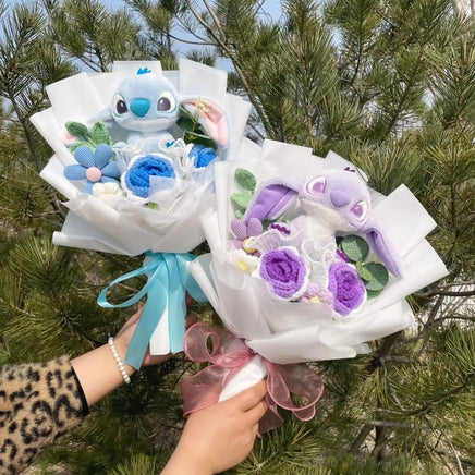 Lusy Store LLC Stitch Plush Bouquet Stuffed Super Soft Kids Doll Christmas Birthday Valentine Graduation Gifts Bouquet