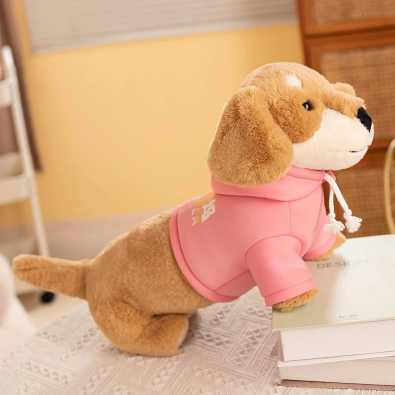 Lusy Store LLC Cute Simulation Dog Dachshund Soft Plush Toys Stuffed Animals Doll Pet Cartoon Puppy Pillow Children Birthday Gift Plush