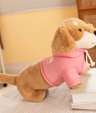 Lusy Store LLC Cute Simulation Dog Dachshund Soft Plush Toys Stuffed Animals Doll Pet Cartoon Puppy Pillow Children Birthday Gift Plush