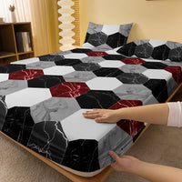Lusy Store 1 Piece of Fashion Marble Pattern Frosted Bedsheet, Bedroom Printed Bedspread, Bedding (Excluding Pillowcases) 