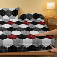 Lusy Store 1 Piece of Fashion Marble Pattern Frosted Bedsheet, Bedroom Printed Bedspread, Bedding (Excluding Pillowcases) 