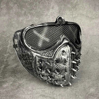 Punk Mask Halloween Dress Up Demonmask Rivetgrim Reapermask Cool Mask wrench Cosplay Halloween Costumes Silver One Size