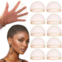 Wholesale 20 Pcs Transparent HD Wig Cap, Thin Nylon Cap for for Women Lace Front, Suitable for Parties, Weddings,Halloween 5Pack-(10pcs)