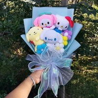 Lusy Store LLC Kuromi Plush Bouquet My Melody Cinnamoroll Holiday Gift Bouquet
