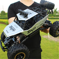 RC Car With Led Lights 2.4G Radio Remote Control Cars Buggy Off-Road Control Trucks Boys Toys for Children 6026-37cm Silver