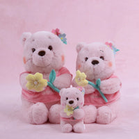 Pink Sakura Winnie Bear Hom Decor Stuffed Dolls Cartoon Animals Plush Toys Cute Perfumed Plush Bear Dolls 12cm