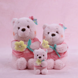 Pink Sakura Winnie Bear Hom Decor Stuffed Dolls Cartoon Animals Plush Toys Cute Perfumed Plush Bear Dolls 12cm