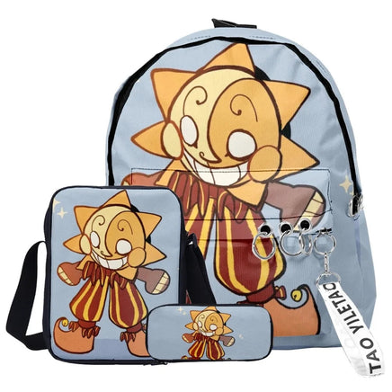 Trendy Popular Funny sundrop fnaf 3D Print 3pcs/Set pupil School Bags Laptop Daypack Backpack Inclined shoulder bag Pencil Case Lusy Store