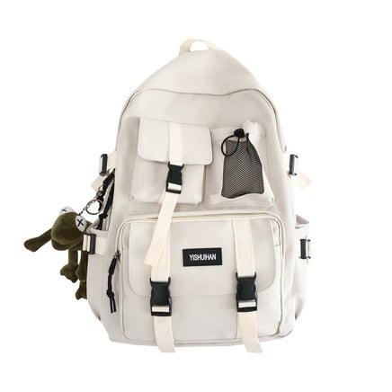 Backpacks For School Female Anti Theft Rucksack Casual Lady Travel Backpacks B111 Beige white