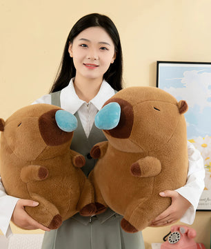 Lusy Store LLC Snot Capybara Plush Toy Kawaii Simulation Animal Cute Plush Soft Stuffed Doll Throw Pillow Large Size Gift Plush