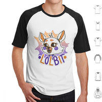 Lolbit T Shirt Cotton Men Women DIY Print Fnaf Lolbit Game Horror Five Nights At Video Game Fnaf Lolbit Animatronic Cute M-Baseball-Black