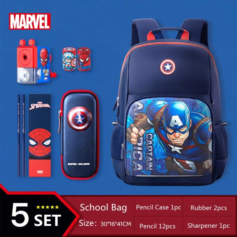 Spiderman Backpack New School Bags For Boys Primary Student Shoulder Grade 1-3 Mochilas B106