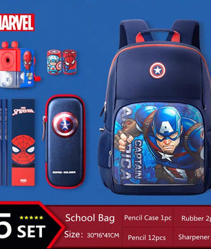 Spiderman Backpack New School Bags For Boys Primary Student Shoulder Grade 1-3 Mochilas B106