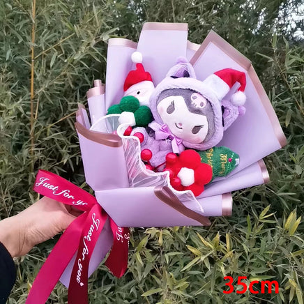 Kuromi My Melody Cinnamoroll Hello Kitty Plush Bouquet Woman Valentine's Day Girls Christmas Gifts Kuromi-29