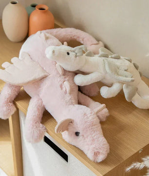 Lusy Store LLC Dragon Plush Toys Stuffed Dinosaur Flying Wings White Pink Green Blue Dragons Birthday Gift for Boy Plush