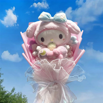 Kuromi Flower Bouquet Cinnamoroll My Melody Hello Kitty Plush Gifts 15