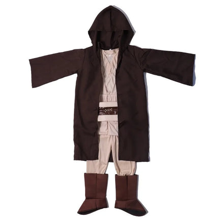 Star Wars Obi-Wan Kenobi Kids Cosplay Costume - Jedi Warrior Hooded Cloak Suit As shown