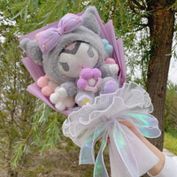 Kuromi Flower Bouquet Cinnamoroll My Melody Hello Kitty Plush Gifts 12