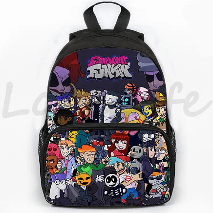 Fnf Game Friday Night Funkin Backpack for Boys Girls 3D Anime School Backpacks Children Bookbag 16 Inch Travel 22